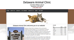 Desktop Screenshot of delawareanimalclinic.net